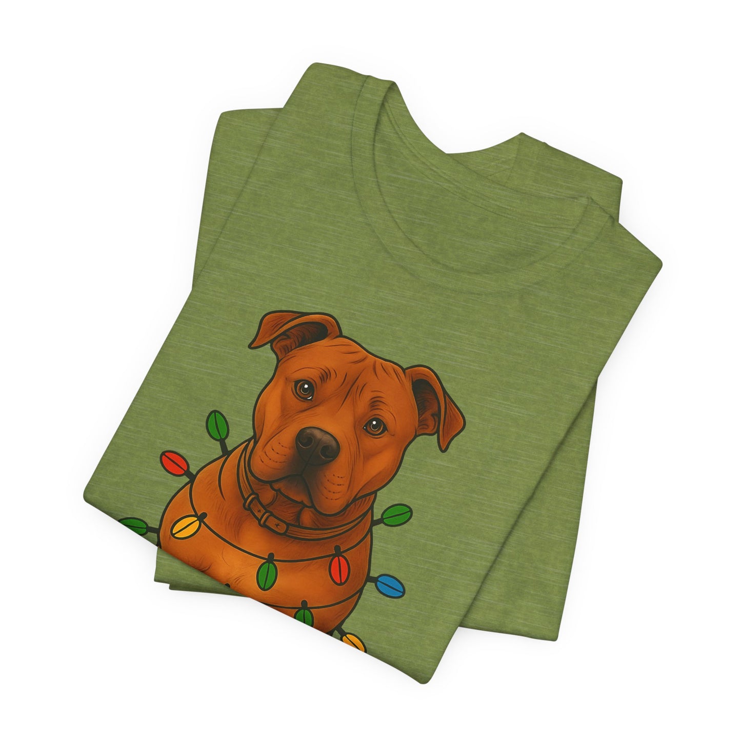Festive Dog Lover Tee, Holiday T-Shirt, Pet Owner Gift, Christmas Apparel, Unisex Short Sleeve Shirt, Cute Dog Shirt