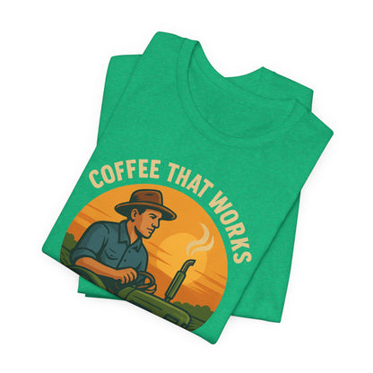 Coffee-Themed Unisex Tee, Vintage Farm Shirt, Coffee Lover Gift, Gifts for Him, Men's Graphic Tee, Cool Casual Wear