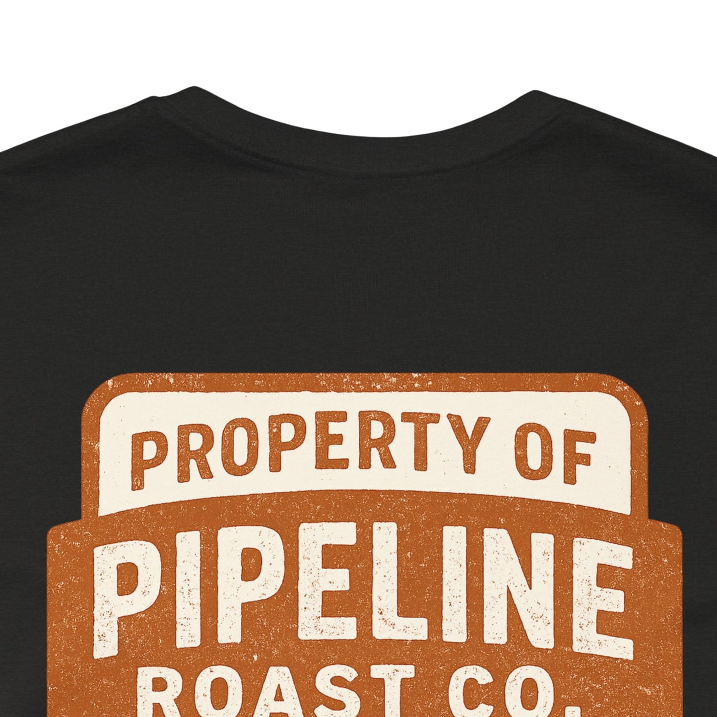 Rusty Vintage Pipeline Roast Co. Industrial Seal Tee – Rugged Workwear Style Coffee Shirt