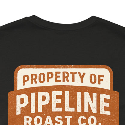Rusty Vintage Pipeline Roast Co. Industrial Seal Tee – Rugged Workwear Style Coffee Shirt