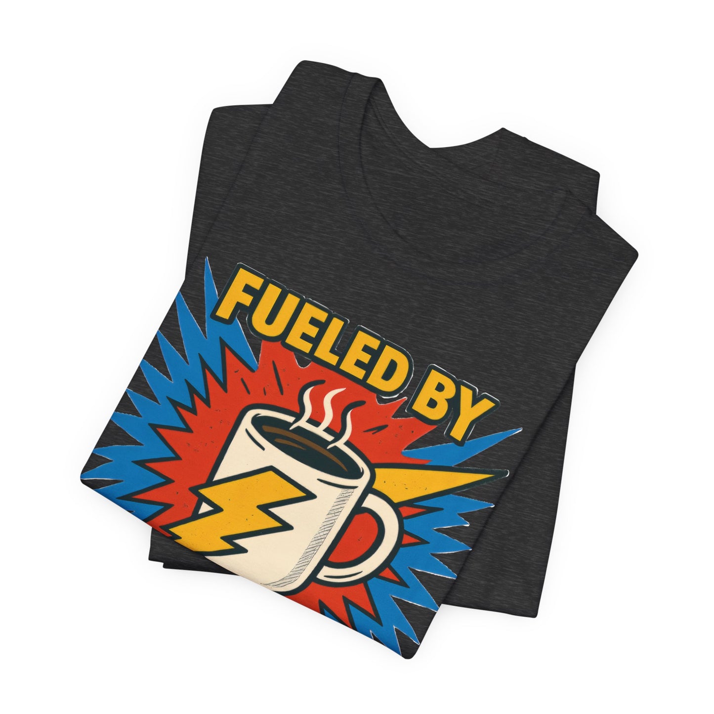 Caffeine Power Tee - Unisex Jersey Short Sleeve T-Shirt, Coffee Lover Gift, Casual Wear, Funny Quote Shirt, Birthday or Holiday Apparel