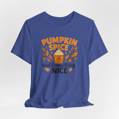 Pumpkin Spice Short Sleeve Tee | Fall Fashion, Cozy Vibes, Coffee Lovers, Gift for Her, Autumn Essentials