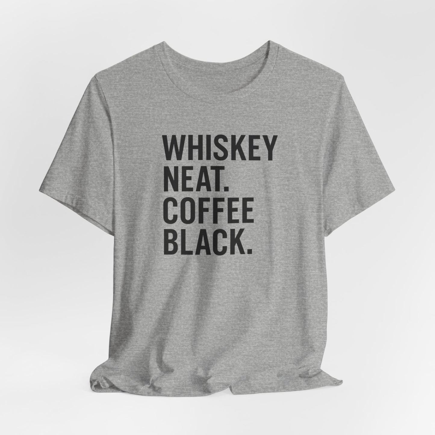 Whiskey and Coffee Graphic Tee - Perfect for Coffee Lovers, Gift Idea for Men and Women, Casual Wear, Birthday, Everyday Style