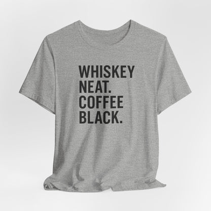 Whiskey and Coffee Graphic Tee - Perfect for Coffee Lovers, Gift Idea for Men and Women, Casual Wear, Birthday, Everyday Style