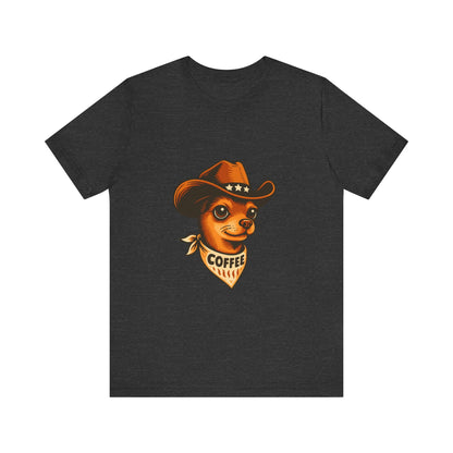 Cowboy Coffee Graphic Tee, Unisex T-Shirt, Funny Coffee Lover Gift, Casual Wear, Coffee Shop Merch