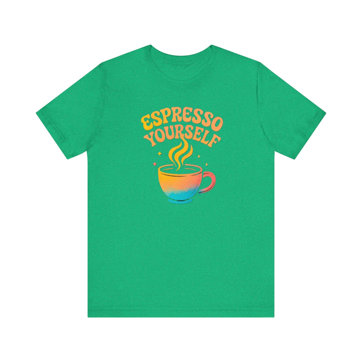 Espresso Yourself Unisex Tee | Coffee Lover Gift, Cute Graphic T-Shirt, Perfect for Baristas, Casual Wear, Fun Gift for Coffee Enthusiasts