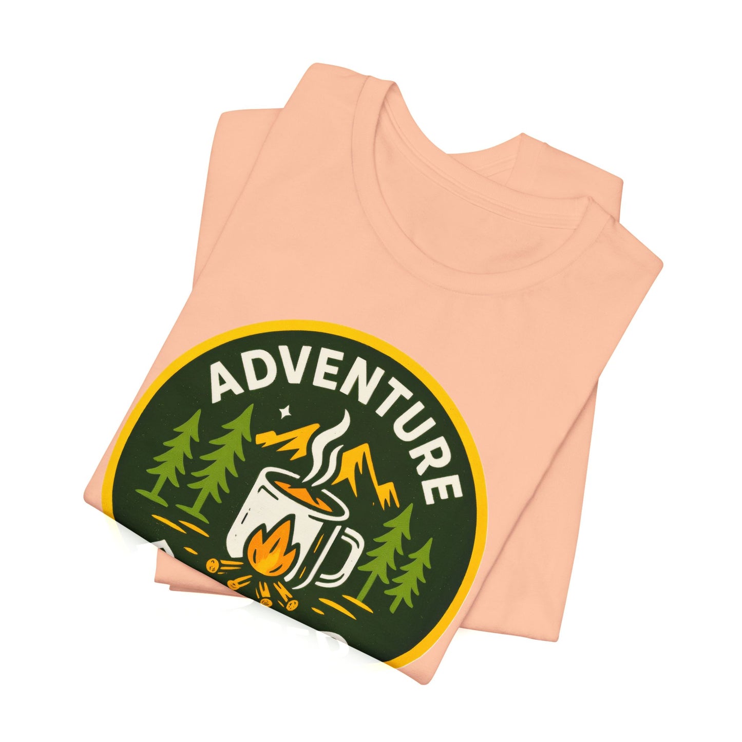 Adventure Roasted Tee - Unisex Short Sleeve Shirt, Outdoor Apparel, Camping Gift, Coffee Lover T-Shirt, Fun Adventure Wear