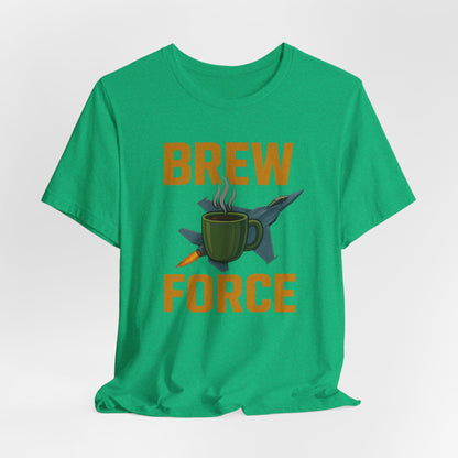 Brew Force Coffee Tee, Unisex Coffee Lover's T-Shirt, Gifts for Baristas, Father’s Day Gift, Coffee Enthusiast Apparel