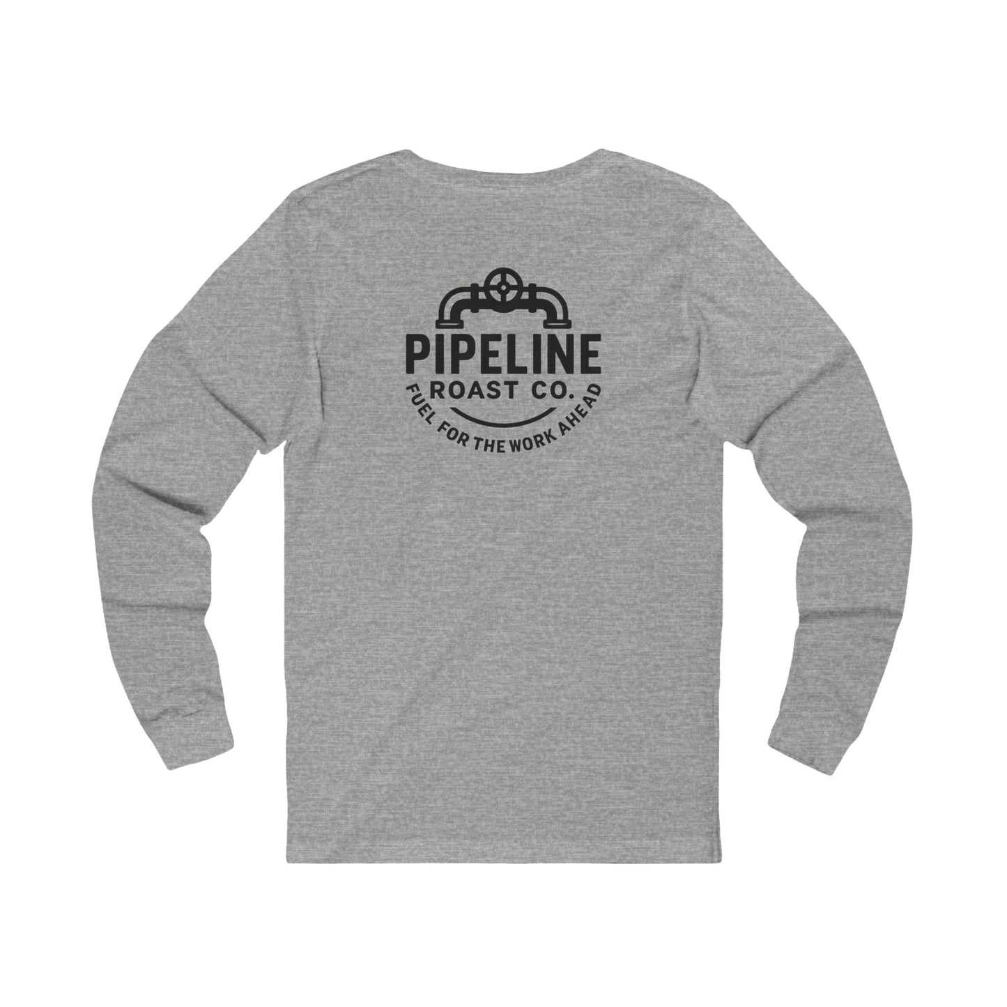 Pipeline Roast Co. Branded Long Sleeve T-Shirt – Coffee Lover’s Graphic Tee, Blue Collar Workwear Shirt, Gift for Hardworking Men & Women, Unisex Layering Top