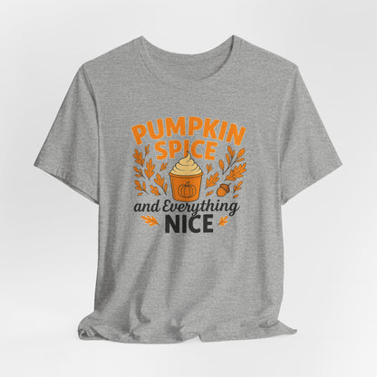 Pumpkin Spice Short Sleeve Tee | Fall Fashion, Cozy Vibes, Coffee Lovers, Gift for Her, Autumn Essentials