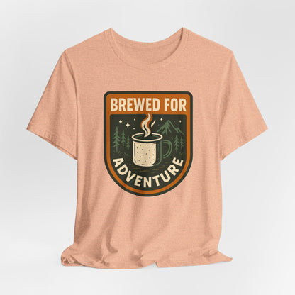 Adventure Brewed Graphic Tee - Perfect for Outdoors Lovers, Travel, Hiking, Camping, Gift for Adventurers