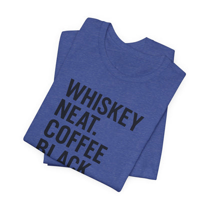 Whiskey and Coffee Graphic Tee - Perfect for Coffee Lovers, Gift Idea for Men and Women, Casual Wear, Birthday, Everyday Style