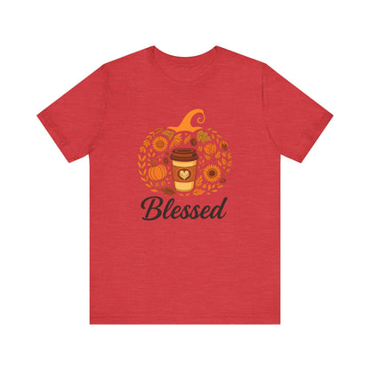 Blessed Pumpkin Fall T-Shirt - Cozy Autumn Style, Perfect Gift for Thanksgiving, Harvest Celebration, Casual Wear, Seasonal Fashion