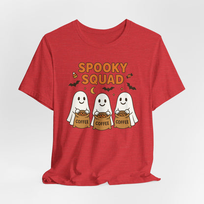 Spooky Squad Coffee Ghosts Tee – Halloween Shirt for Coffee Lovers
