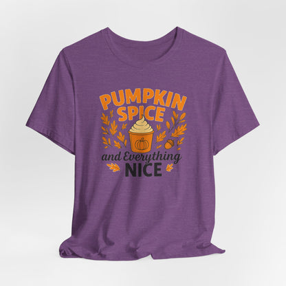 Pumpkin Spice Short Sleeve Tee | Fall Fashion, Cozy Vibes, Coffee Lovers, Gift for Her, Autumn Essentials