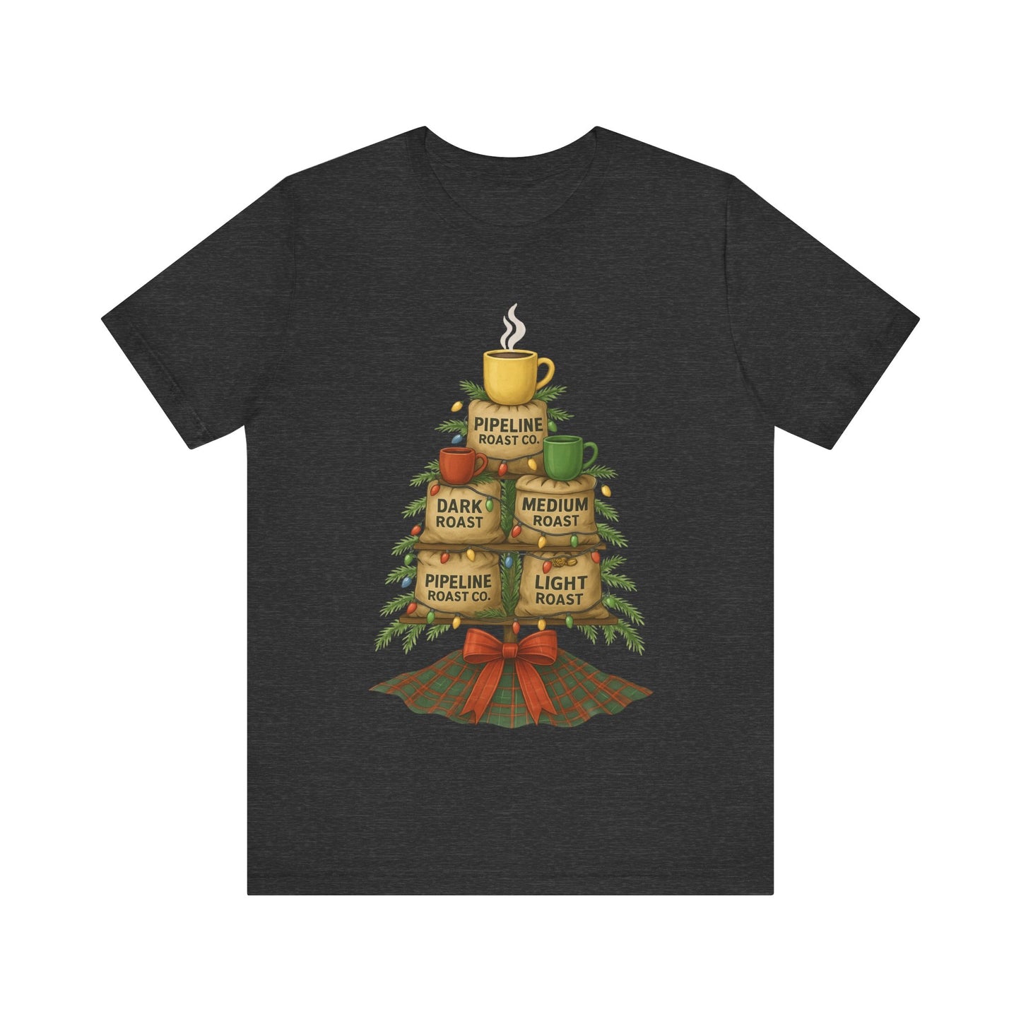 Coffee Lover's Tee, Unisex Short Sleeve T-Shirt, Christmas Gift, Coffee Themed Apparel, Cozy Vibes, Holiday Celebrations
