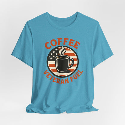 Coffee Lover's Veteran Tee - Unisex Jersey Short Sleeve Tee, Gift for Coffee Lovers, Veteran Appreciation, Casual Wear, Patriot T-Shirt