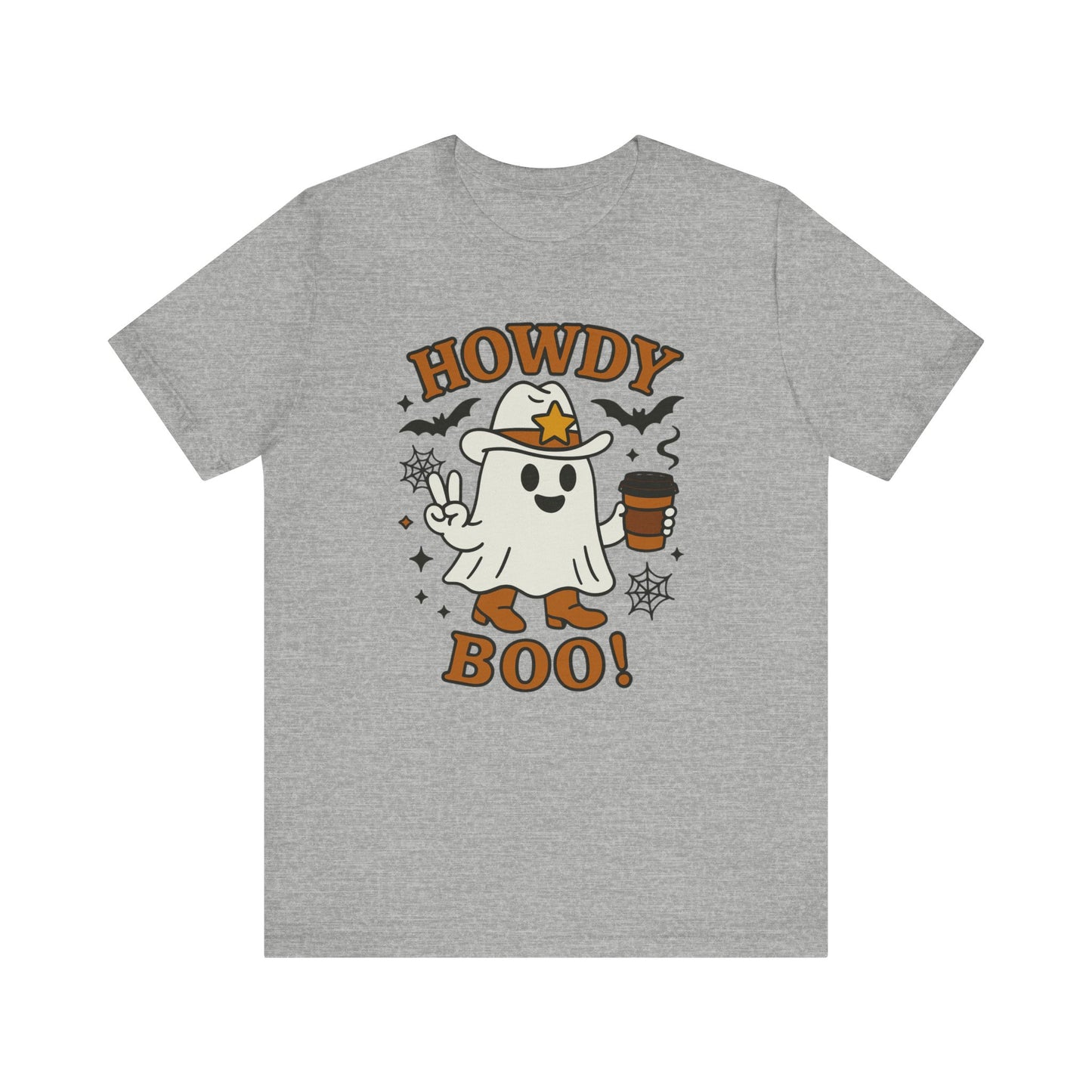 Howdy Boo Ghost Tee, Unisex Halloween T-Shirt, Funny Graphic Tee, Halloween Costume Shirt, Spooky Season Apparel