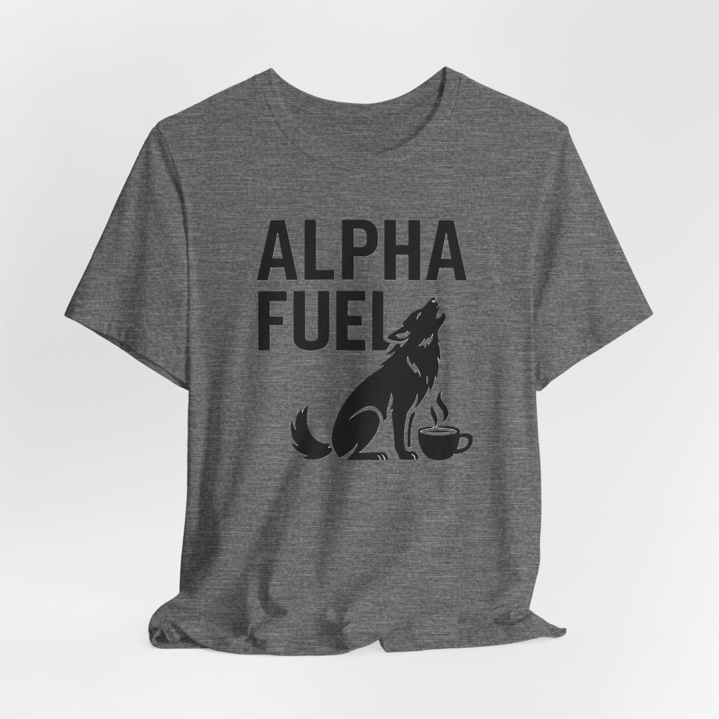 Alpha Fuel Unisex Tee, Coffee Lover T-Shirt, Gift for Baristas, Dog and Cat Owners Gift, Casual Everyday Wear