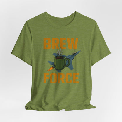 Brew Force Coffee Tee, Unisex Coffee Lover's T-Shirt, Gifts for Baristas, Father’s Day Gift, Coffee Enthusiast Apparel