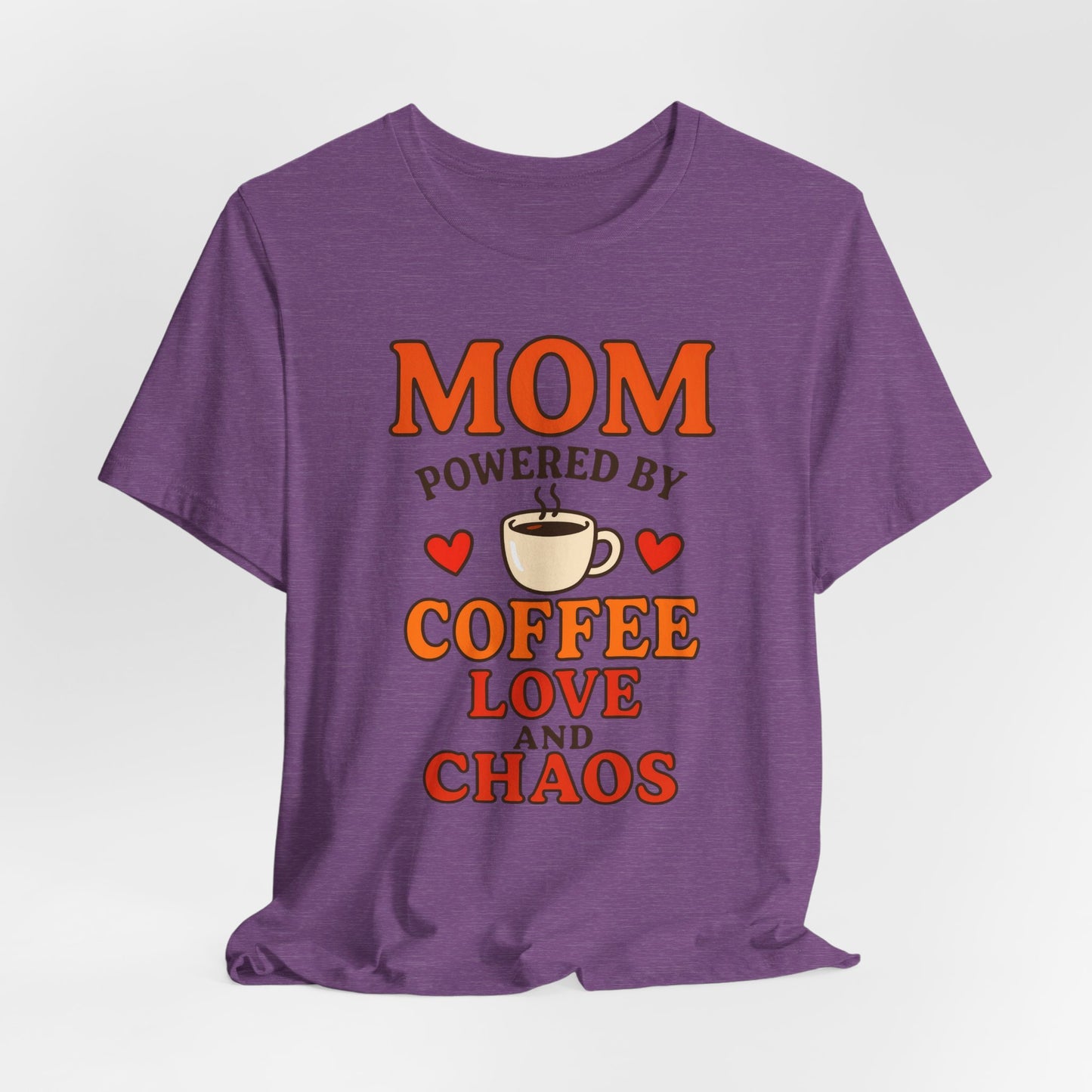 Coffee-Loving Mom Tee, Mother's Day Gift, Chaos Tee, Gift for Mom, Fun T-Shirt, Coffee Lover Apparel