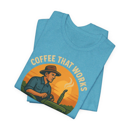 Coffee-Themed Unisex Tee, Vintage Farm Shirt, Coffee Lover Gift, Gifts for Him, Men's Graphic Tee, Cool Casual Wear