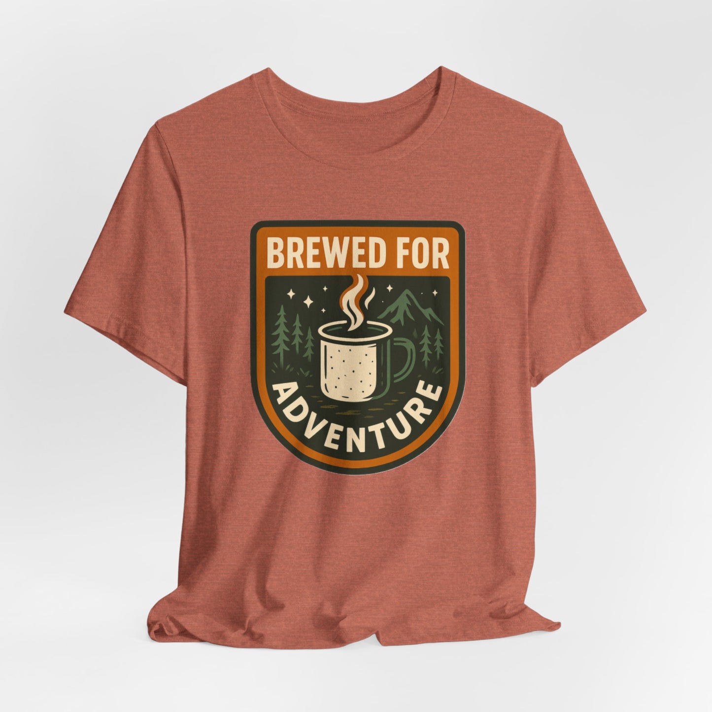 Adventure Brewed Graphic Tee - Perfect for Outdoors Lovers, Travel, Hiking, Camping, Gift for Adventurers
