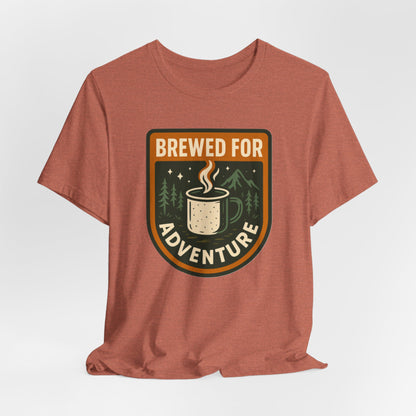 Adventure Brewed Graphic Tee - Perfect for Outdoors Lovers, Travel, Hiking, Camping, Gift for Adventurers