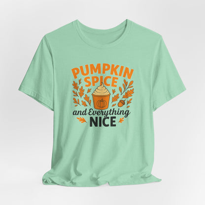 Pumpkin Spice Short Sleeve Tee | Fall Fashion, Cozy Vibes, Coffee Lovers, Gift for Her, Autumn Essentials