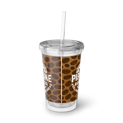 Pipeline Roast Co. Branded Plastic Cup – Double-Wall Insulated Acrylic Tumbler, 16oz Drinkware