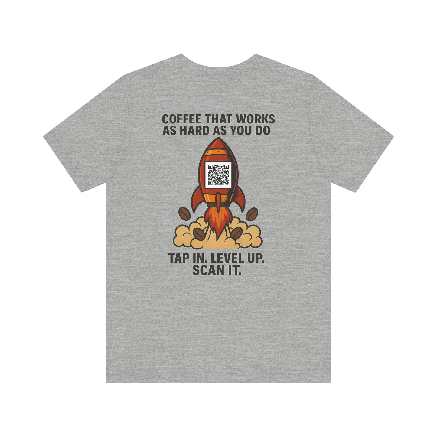Coffee-Focused Promotional Rocket Tee, Motivational Shirt, Gift for Coffee Lovers, Fun Relaxed T-Shirt, Everyday Casual Wear