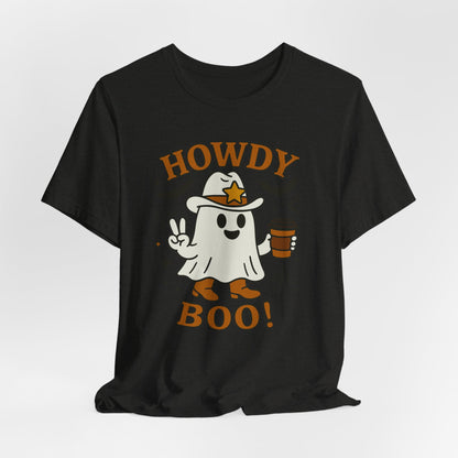 Howdy Boo Ghost Tee, Unisex Halloween T-Shirt, Funny Graphic Tee, Halloween Costume Shirt, Spooky Season Apparel
