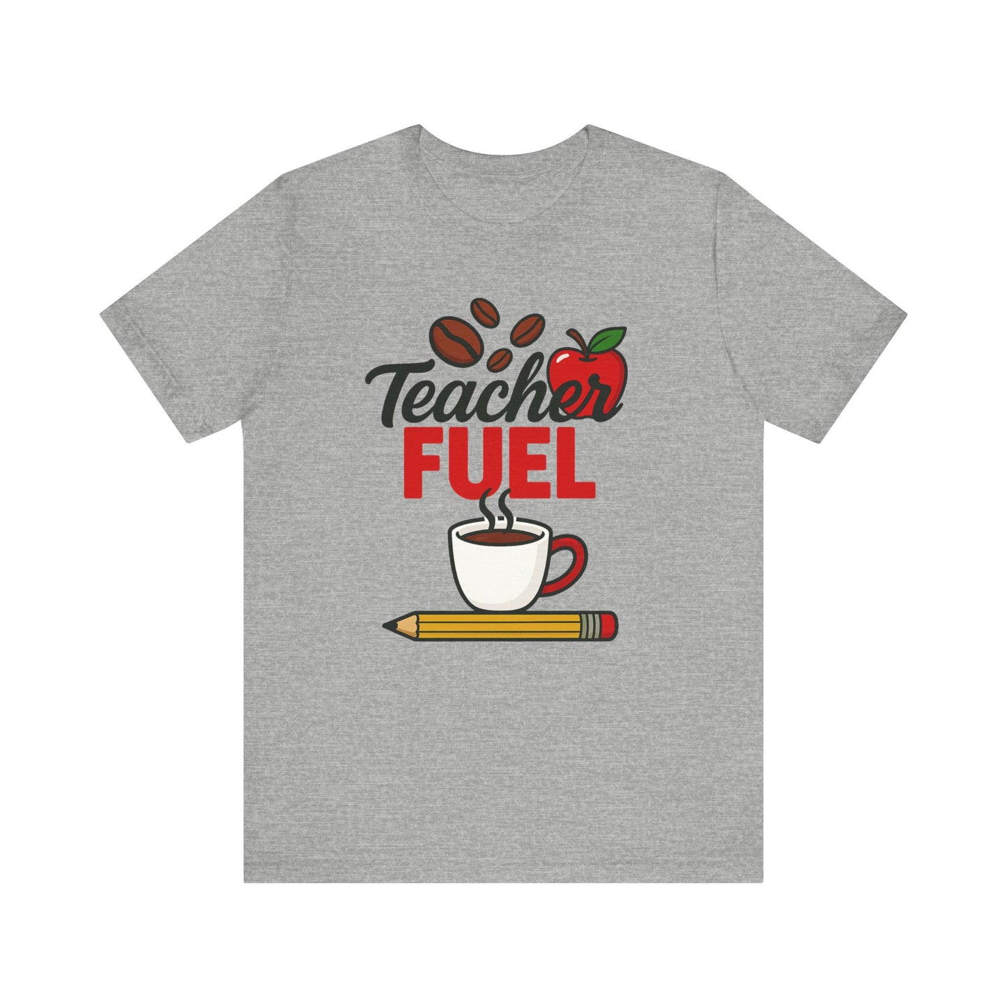 Teacher Fuel Unisex Jersey Tee | Coffee Lover Gift | Back to School | Teacher Appreciation | Fun Classroom Shirt