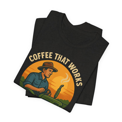 Coffee-Themed Unisex Tee, Vintage Farm Shirt, Coffee Lover Gift, Gifts for Him, Men's Graphic Tee, Cool Casual Wear