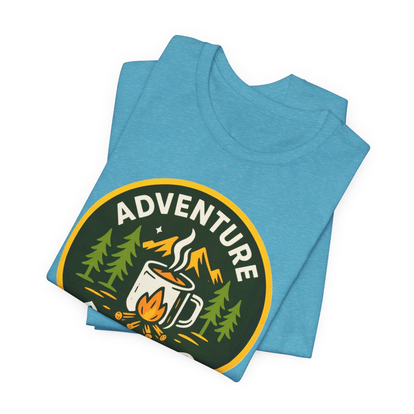 Adventure Roasted Tee - Unisex Short Sleeve Shirt, Outdoor Apparel, Camping Gift, Coffee Lover T-Shirt, Fun Adventure Wear