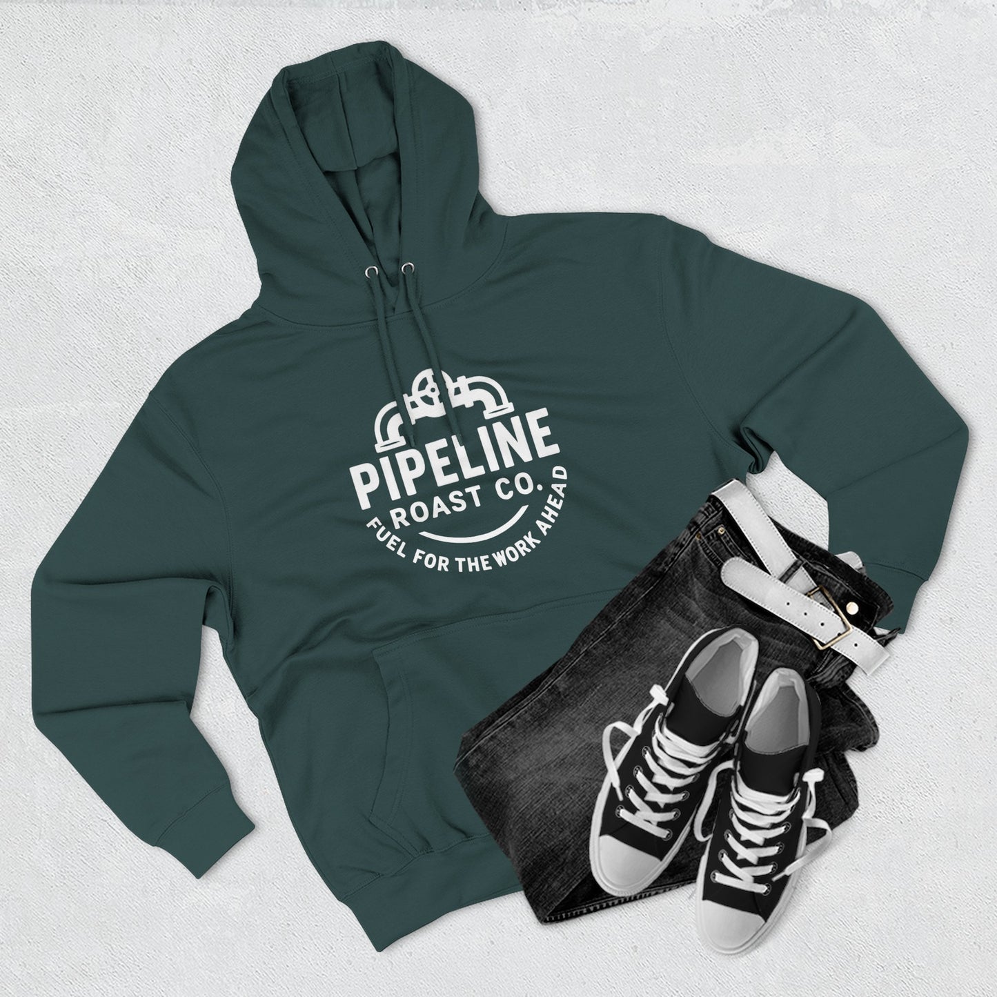 Pipeline Roast Co. Branded Hoodie – Cozy Coffee Hoodie for Hardworking Comfort