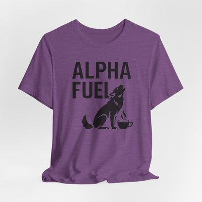 Alpha Fuel Unisex Tee, Coffee Lover T-Shirt, Gift for Baristas, Dog and Cat Owners Gift, Casual Everyday Wear