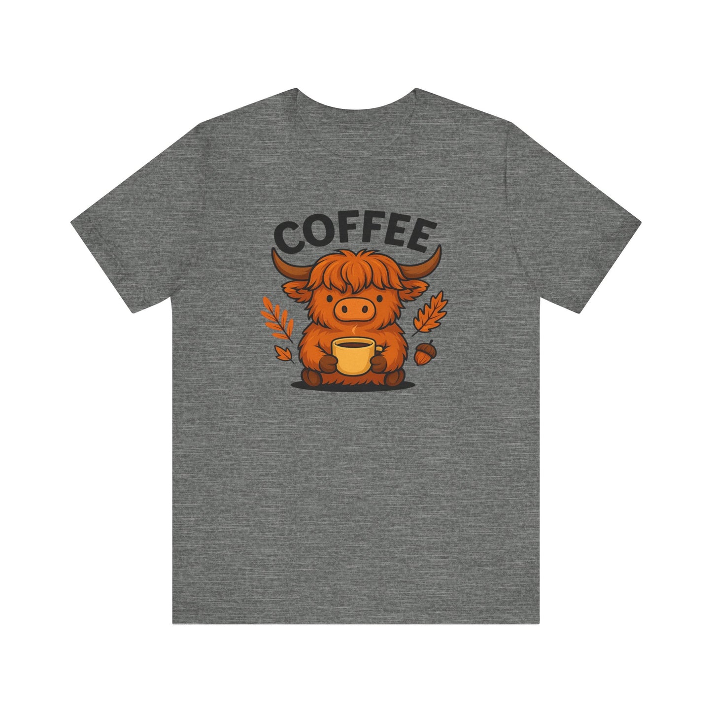 Coffee Lover’s Unisex Tee | Cute Cow Design | Perfect for Casual Gatherings, Birthdays, Coffee Lovers, Gifts