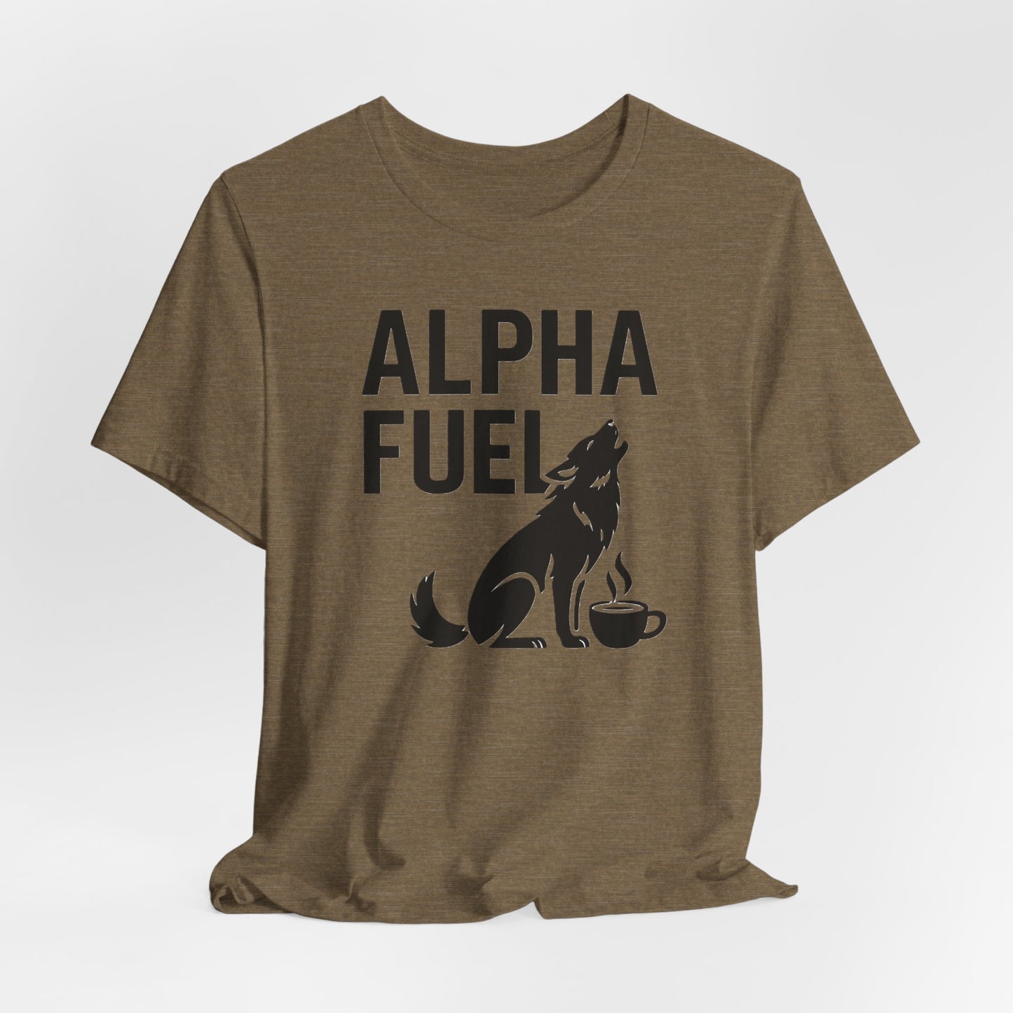 Alpha Fuel Unisex Tee, Coffee Lover T-Shirt, Gift for Baristas, Dog and Cat Owners Gift, Casual Everyday Wear