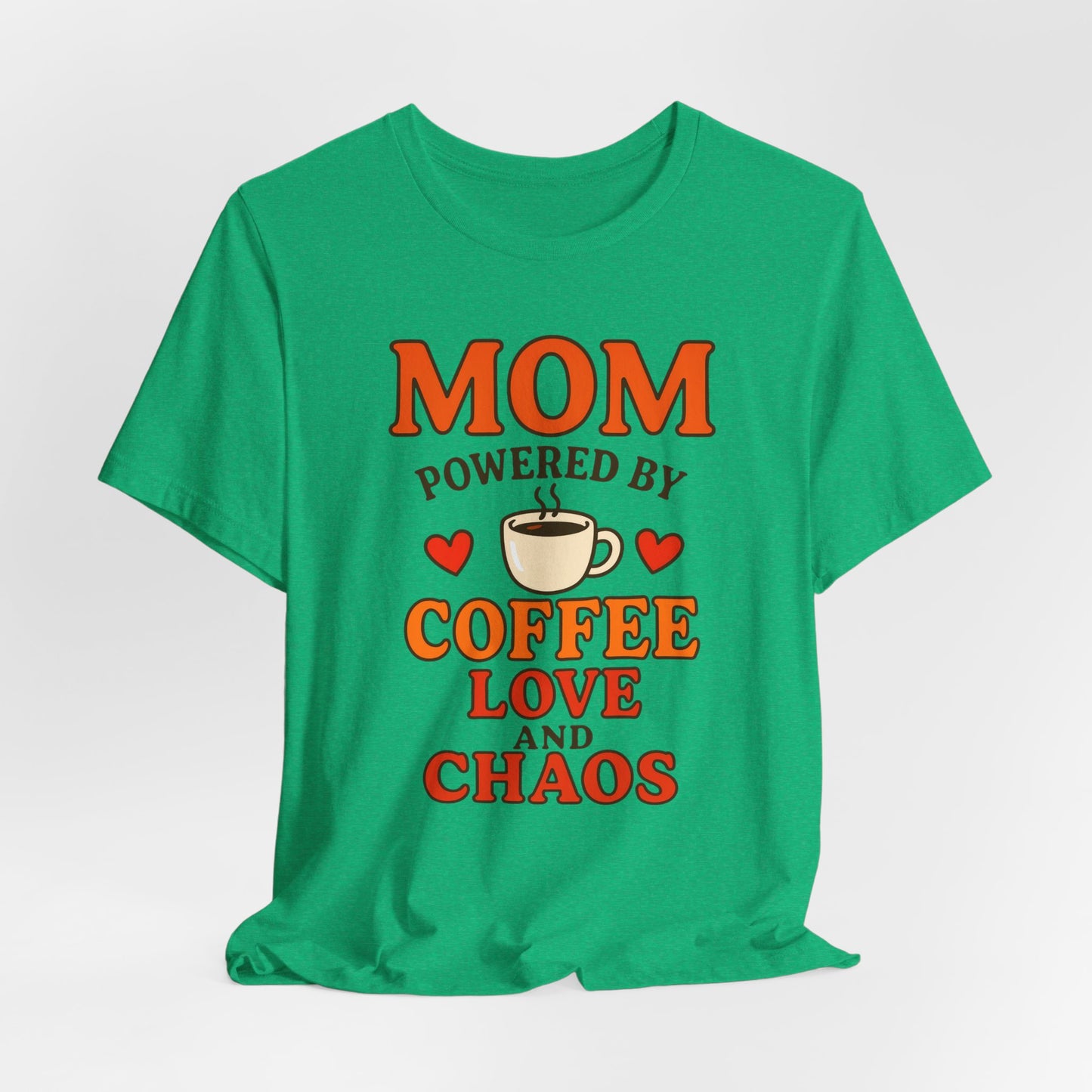 Coffee-Loving Mom Tee, Mother's Day Gift, Chaos Tee, Gift for Mom, Fun T-Shirt, Coffee Lover Apparel