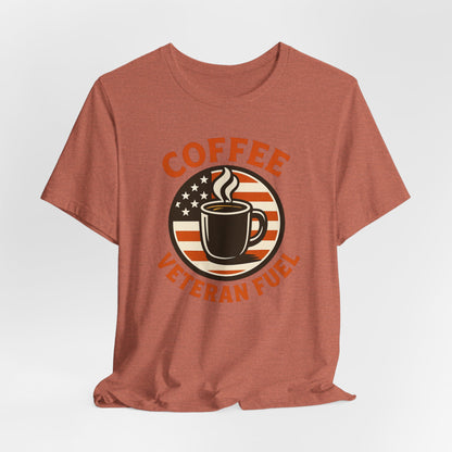 Coffee Lover's Veteran Tee - Unisex Jersey Short Sleeve Tee, Gift for Coffee Lovers, Veteran Appreciation, Casual Wear, Patriot T-Shirt