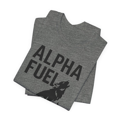 Alpha Fuel Unisex Tee, Coffee Lover T-Shirt, Gift for Baristas, Dog and Cat Owners Gift, Casual Everyday Wear