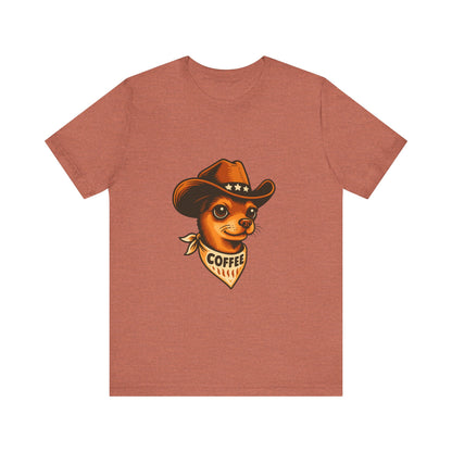 Cowboy Coffee Graphic Tee, Unisex T-Shirt, Funny Coffee Lover Gift, Casual Wear, Coffee Shop Merch