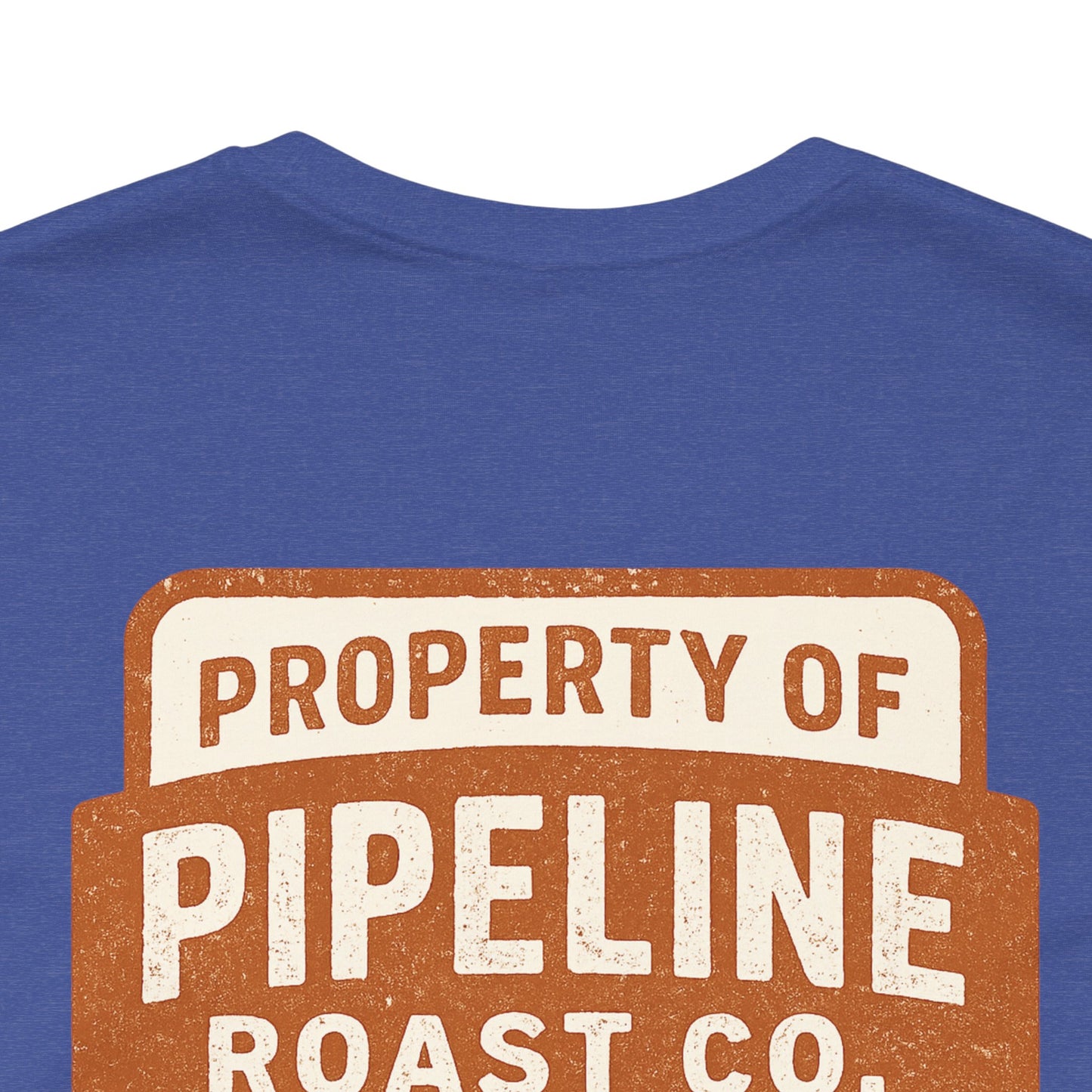 Rusty Vintage Pipeline Roast Co. Industrial Seal Tee – Rugged Workwear Style Coffee Shirt