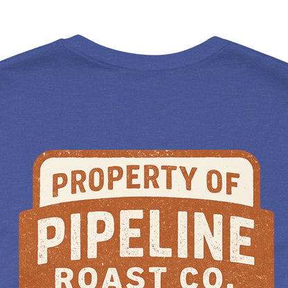 Rusty Vintage Pipeline Roast Co. Industrial Seal Tee – Rugged Workwear Style Coffee Shirt