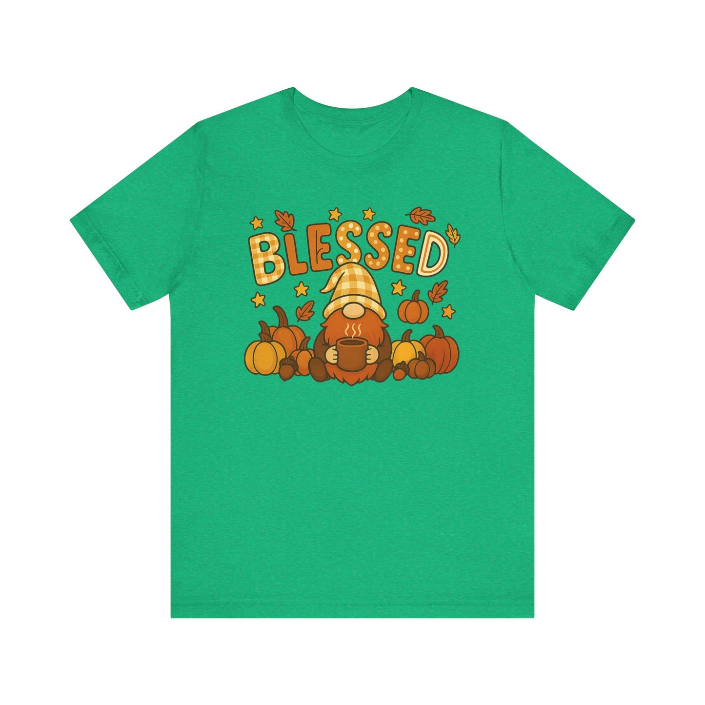 Fall Gnome Blessed Tee, Autumn T-Shirt, Thanksgiving Wear, Seasonal Shirt, Cozy Fall Apparel Gift