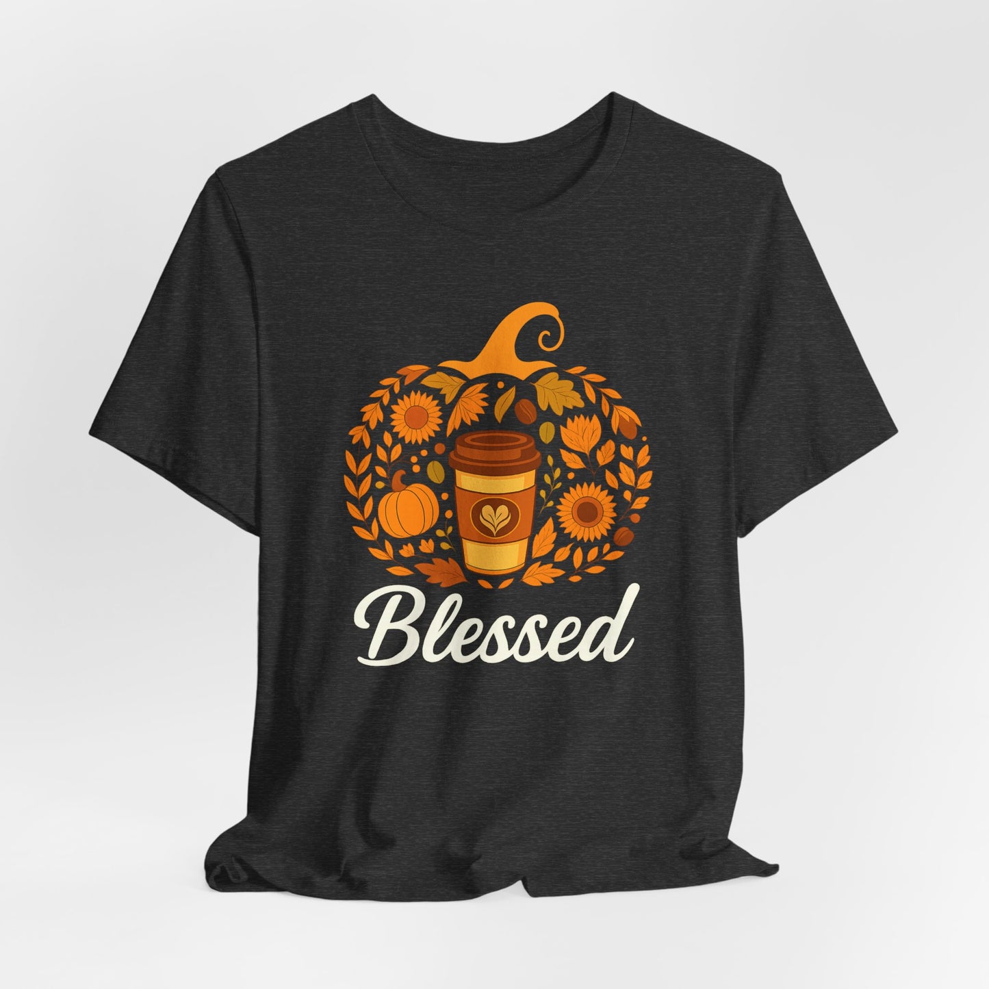 Blessed Pumpkin Fall T-Shirt - Cozy Autumn Style, Perfect Gift for Thanksgiving, Harvest Celebration, Casual Wear, Seasonal Fashion