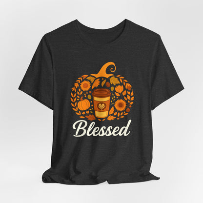 Blessed Pumpkin Fall T-Shirt - Cozy Autumn Style, Perfect Gift for Thanksgiving, Harvest Celebration, Casual Wear, Seasonal Fashion
