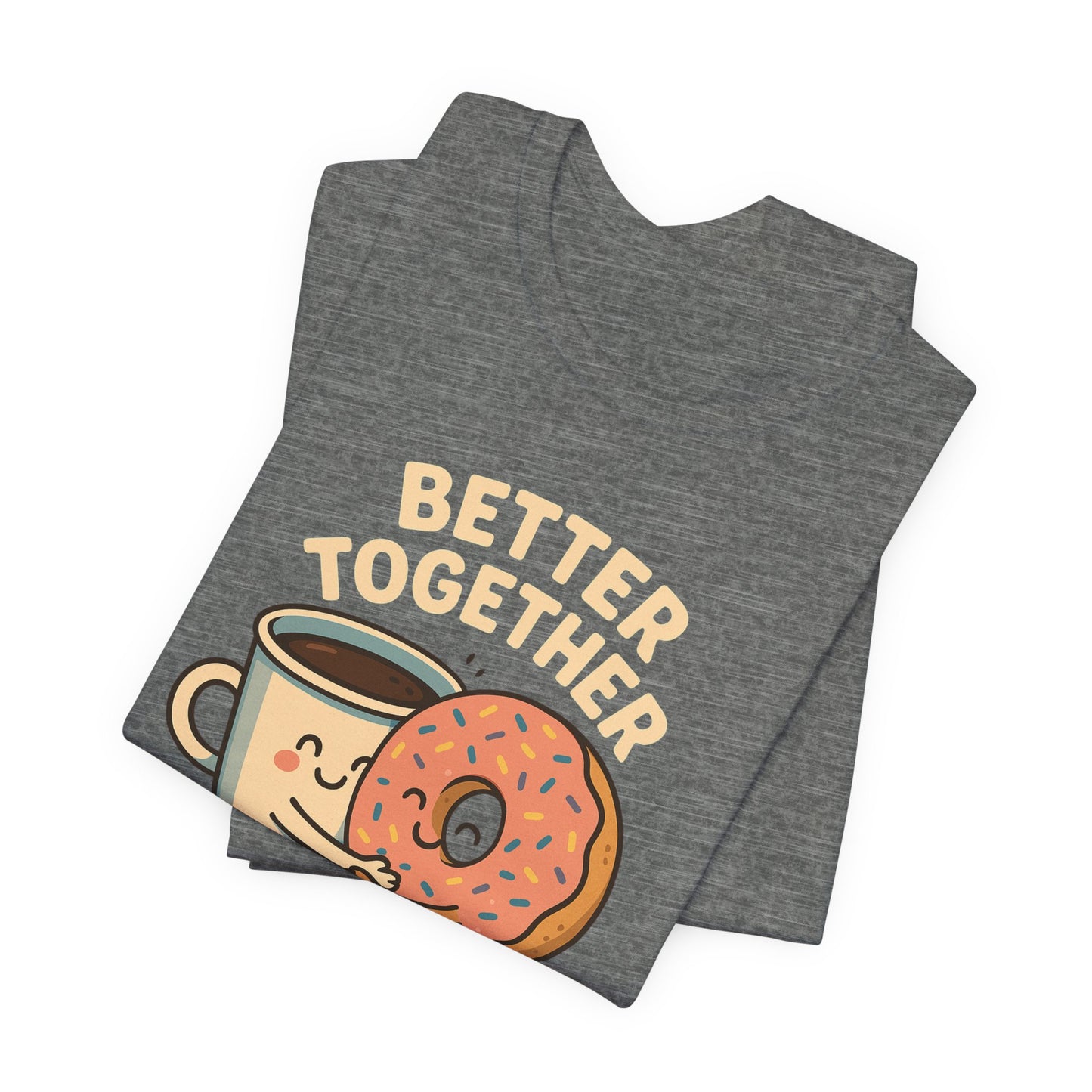 Cute Coffee and Donut Tee, Unisex Jersey Short Sleeve Tee, Funny Food Lover Shirt, Gift for Coffee Lovers, Cute Breakfast Apparel, [...]