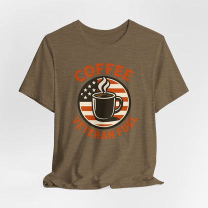 Coffee Lover's Veteran Tee - Unisex Jersey Short Sleeve Tee, Gift for Coffee Lovers, Veteran Appreciation, Casual Wear, Patriot T-Shirt